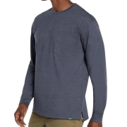 Woolrich Green Label Long Sleeve Pocket Tee, Blue, Small