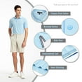 thumbnail image 4 of Pro X Gear Men's Premium Golf Polo – Silky Tech Nylon, Cooling, UV-Resistant, Quick-Dry Athletic Shirt for Golf, Tennis, and Casual Wear Light Teal Small, 4 of 7