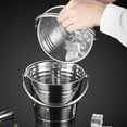thumbnail image 5 of Stainless Steel Ice Bucket Portable Ice Chiller Cooler With Comfortable Handle (B), 5 of 7
