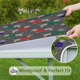 thumbnail image 6 of Dachshund Footprint Square Fitted Tablecloth with Elastic Edge,Square Table Cover,Washable Elastic Table Cover for Home Kitchen Party Decor 36"x36", 6 of 6