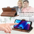 thumbnail image 3 of Allytechgroup Moto G Stylus 5G (2023) Wallet Case, RFID Blocking Cards Holder Vintage PU Leather Folio Flip Stand Shockproof Magnetic Closure Wallet Case for Motorola Moto G Stylus 5G (2023),Darkbrown, 3 of 8