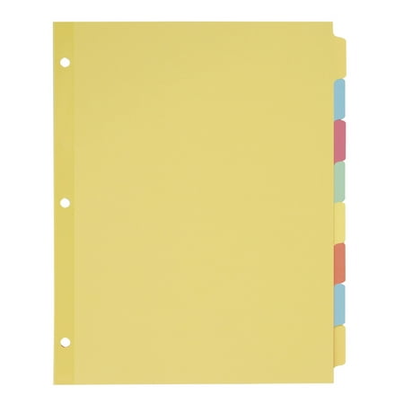 Avery Plain Tab Write & Erase Dividers, 8-Tab, 24 Sets, Multicolor (11509)