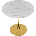thumbnail image 2 of Pemberly Row 36" Round Faux Marble Top Dining Table with Gold Base, 2 of 5