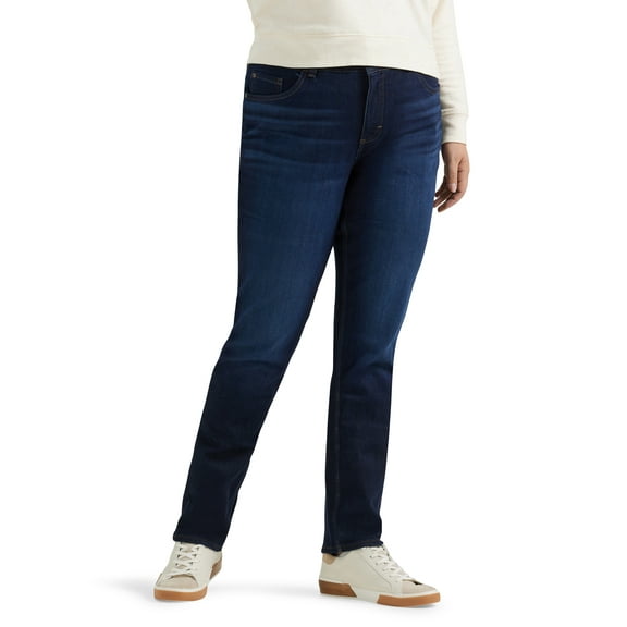 Lee Women's Plus Midrise Relaxed Fit Straight Leg Jean
