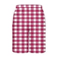 thumbnail image 5 of Iugvhana Mens Plaid Pajama Shorts Pj Shorts Loose Drawstring Pocket Lounge Sleep Shorts with Elastic Waistband Casual Summer Beach Shorts Hot Pink XXXXL, 5 of 5