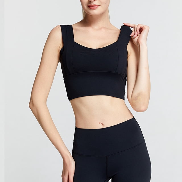 Sports Bra Plus Size Womens Solid Color Inner Fit Plus Size Vest Yoga Sports Beauty Back Bra Plus Size Bras for Women Sports Bras for Women Plus Size Sport Bras for Women Plus Size