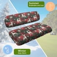 thumbnail image 6 of Yuyamidu Christmas Reindeer Golf Cart Seat Covers Golf Cart Accessories Buffalo Grid Print, Stretch Elastic Edge, Stain Resistant Fabric, Fits Most Standard 2-Person Golf Cart Seats, 6 of 8