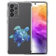 thumbnail image 1 of WIRESTER Transparent Soft Gel TPU Clear Case Slim Protective Cover for Samsung Galaxy A73 5G 6.7" 2022, Blue Sea Turtle, 1 of 1