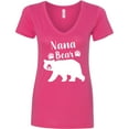 thumbnail image 3 of Inktastic Nana Bear in White Women's V-Neck T-Shirt, 3 of 5