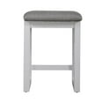 thumbnail image 3 of Liberty Furniture Industies, INC Uph Console Stool Contemporary White in Two-Tone Shell White, 3 of 3