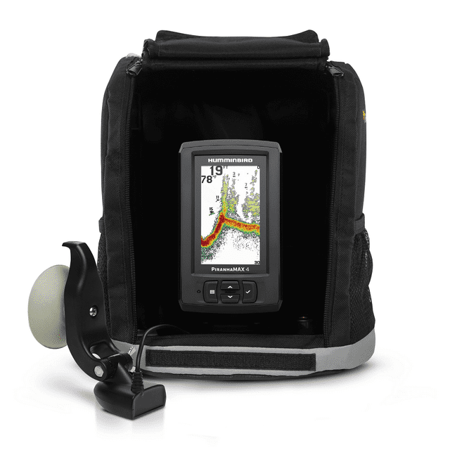 Humminbird Détecteur de Poissons 410170-1 PiranhaMax 4; Utilisé pour Repérer des Poissons et Identifier des Contours; Écran LCD de 4,3 Pouces; Résolution de 272 x 480 Pixels; Commande par Clavier; Sortie de 300 Watts; Étanche; Sonar à Double Faisceau