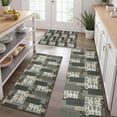 thumbnail image 2 of Brown Checkered Geometric and Floral Pattern Kitchen Rugs Sets Of 3,Kitchen Runner Rugs Non Skid Washable,Decorative Kitchen Floor Mats for Kitchen,Sink,Laundry,17"x30"+ 17"x47" + 17"x59", 2 of 6