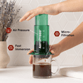 thumbnail image 3 of AeroPress Clear Green Compact Coffee Press – Simplified 3-in-1 Manual Coffee Maker for Espresso-Style, French Press & Pour-Over Brewing, 10 oz, 3 of 5