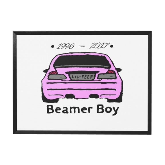 Lil Peep Black Framed Canvas Wall Art Fashion Decor, 12x16in Wall Decor For Living Room, Bedroom, Office