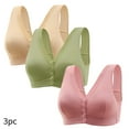 thumbnail image 2 of XuJwPNcy 3 PCS Bras for Womens Comfort Wireless Bra No Underwire Bralettes Soft Push up Everyday Bras, 2 of 3