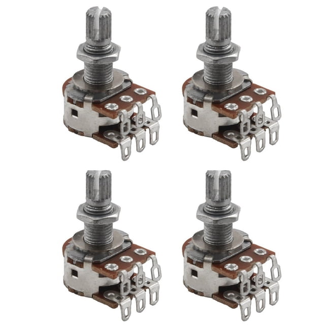 4 Pieza MN500K PotencióMetro de Balance de Mezcla Dual (POT) Interruptor de Control de Tono de Volumen de Bajo de Guitarra