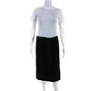 Pre-owned|Escada Women's Wool Blend Knee Length Pencil Skirt Purple DE.42