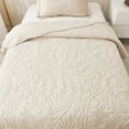 thumbnail image 4 of MarCielo  3 Piece Cotton Oversized Bedspread Quilt Set Tmonica Natural Beige - Twin, 4 of 6