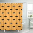 thumbnail image 1 of ABPHQTO Patrón abstracto naranja con murciélagos Animal de Halloween Otoño Negro Dibujos animados Peligro Juego de cortinas de ducha de baño a prueba de agua 165x180 cm ABPHQTO PKNMT66x72Shower-9575, 1 of 2