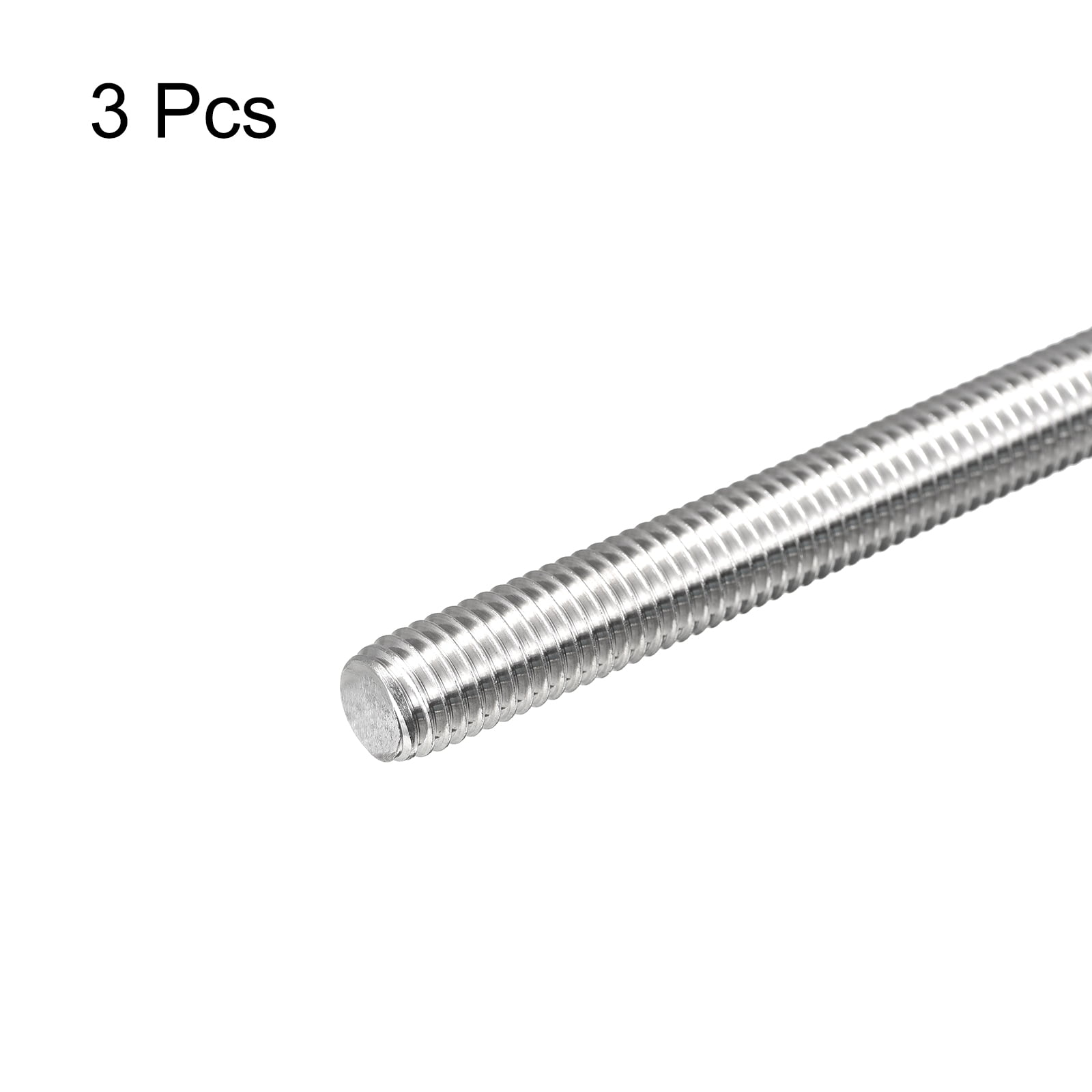 Fully Threaded Rod M10 x 500mm 1.5mm Pitch 304 Stainless Steel Right Hand 3pcs