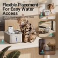 Cat Water Fountain Stainless Steel Wireless, 101 oz/3L FurSink Battery Operated Cat Water