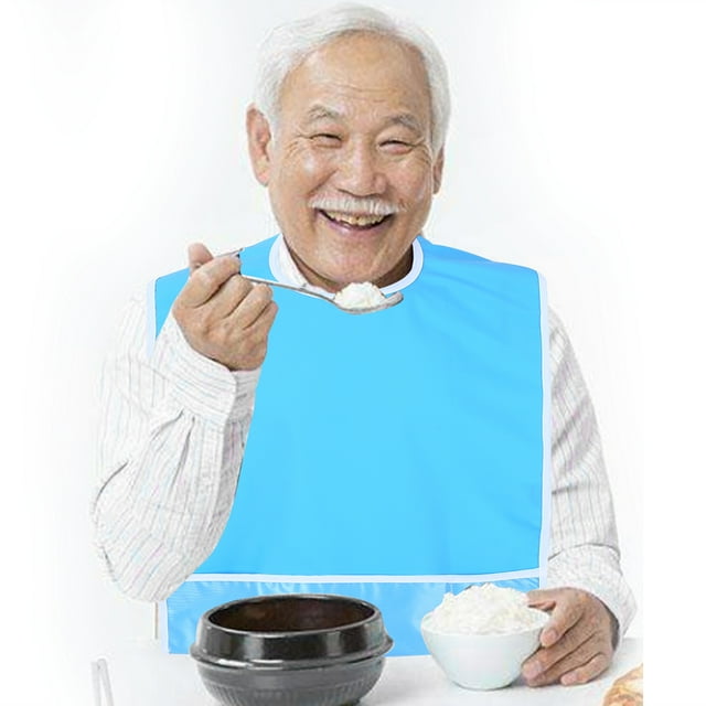 Qiilu Softness Adult Bib, Mealtime Clothing Protector, For Eating Men And Women
