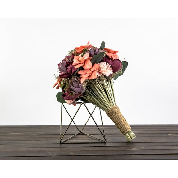 Sola Wood Flowers | Happy Place Bouquet 11.5"-13.5" | 30 Assorted Flowers | Medium
