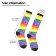 thumbnail image 2 of Gaeub Colorful Tie Dye Printed Design Socks Stretchy High Tube Socks for Men Women Teens , Softball Soccer Socks for Hiking, Sport, 2 of 6