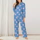 thumbnail image 2 of Fotbe Cute Poodle Dog Conjunto de Pijama de Manga Larga para Mujer con Estampado, Ropa de Dormir de 2 Piezas, Conjunto de Casa Suave y Cómodo con Bolsillos-XX-Large, 2 of 7