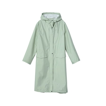 

Wrea Unisex Stylish Long Raincoat Thin Breathable Waterproof Rain Jacket with Hood Rainwear Suit for Outdoor Backpacking