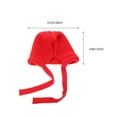 thumbnail image 2 of PENIKOKO Women's Red Knit Beanie Hat, Windproof and Warm Fleece Lined Winter Cap with Cozy Ear , 1 Set, 2 of 8