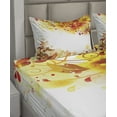 thumbnail image 4 of Ambesonne Autumn Fitted & Top Sheet Set with Shams, Abstract Fall Season Tree, Multicolor, 4 of 5