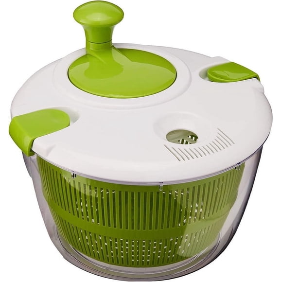 Tourne-salade, Haute Qualité Sans BPA, Pliable Polyvalent, Base Antidérapante pour la Stabilité, Design Intelligent, Design Transparent pour la Cuisine, Grand 5 L Vert