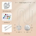thumbnail image 3 of SFTING Heart Necklaces Wedding Anniversary Gifts for Women S925 Silver with Birthstone Pendant, 3 of 7