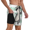 thumbnail image 3 of Gaeub Cute Raccoon Mens Swim Trunks Stretch Beach Shorts Quick Dry for Men Swim Shorts Swimwear with Pockets- X-Large, 3 of 9