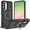 Black, variant on for Samsung Galaxy A17 5G Case with Magnetic Wireless Charging, 360° Rotating Ring Stand Ultra Slim Hybrid Shockproof Protective Men Women Phone Case Sliding Camera Lens Cover, Orange