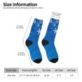 thumbnail image 2 of Honeii Blue Christmas With Snowflakes Print Adult Socks,Crew Socks,Casual Calf Socks,Daily Wear Socks for Men & Women, Perfect for Sports, Casual and Everyday Use, 2 of 6