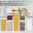 thumbnail image 4 of Airtight Food Storage Containers Set, Sindcom BPA-Free 7pcs Plastic Kitchen and Pantry Organization Canisters, Black, 4 of 8
