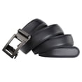 thumbnail image 2 of Cinturón de cuero para hombre con hebilla hueca de 3,1 cm, cinturón con hebilla automática, sencillo, de dos capas, de piel de vaca, de comercio exterior, 2 of 6