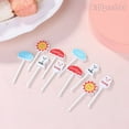 thumbnail image 1 of 1 Set Animal Fruit Fork Food Grade Plastic Mini Cartoon Kids Cake Fruit Toothpick, 1 of 6
