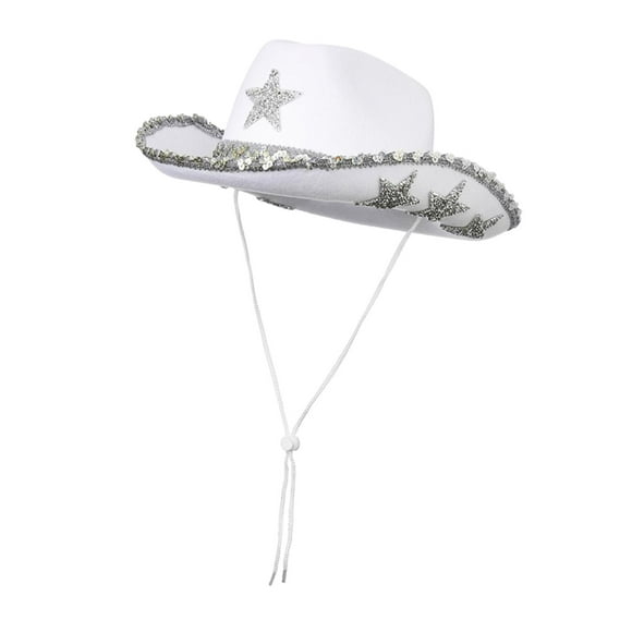 Sombrero de vaquero, sombrero de , accesorios de disfraz portátiles, sombrero de fiesta de Fitness con lentejuelas, sombrero de Jazz