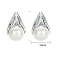 thumbnail image 5 of Yoursfs Silver Pearl Drop Earrings for Women Platinum Plated Freshwater Cultured Big Pearl Earrings Elegant Prom Jewelry, 5 of 5