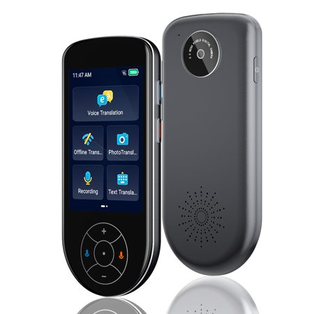 Language Translator Device 2025 Instant Two-Way Language Translator Support 137 Languages Portable Real Time Voice Translation Online/Offline/AI/Text/Photo Translation for Travel Learning(Grey)