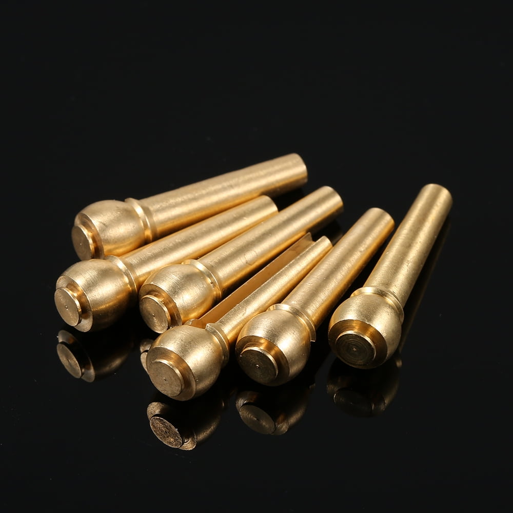 6pcs Metal Acoustic Guitar Pins Brass Guitar Strings Fixed Cone String