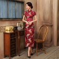 thumbnail image 1 of Disfraz cheongsam crisantemo cheongsam C0136 Diseño versátil, 1 of 6