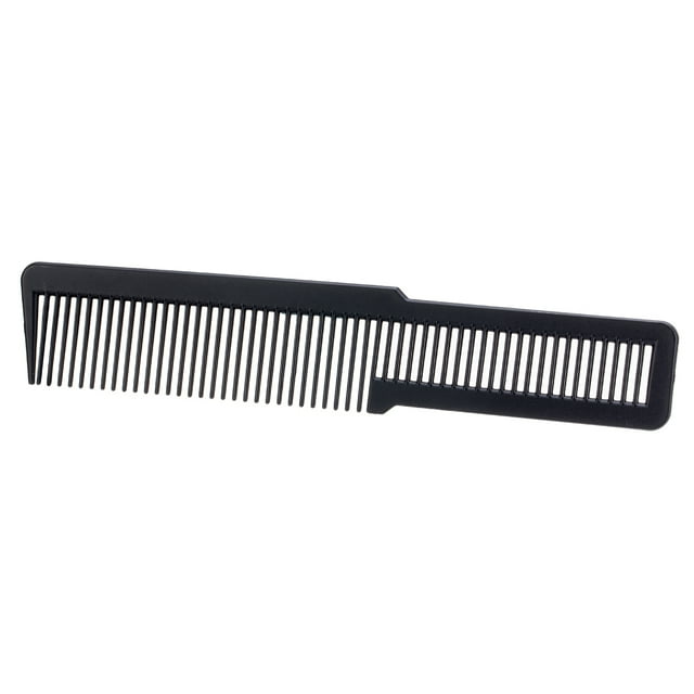 Peine de Plástico de 8 Pulgadas para Cortes de Cabello de Parte Plana Macarena Negro