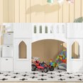 thumbnail image 2 of Twin White Loft Bed with Built - in Staircase Storage / Offer a Comfortable Bedroom Retreat, 2 of 2
