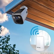 Night Owl Wire-Free 2K Solar-Powered Camera with Spotlight and 2-Way Audio, White