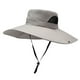 thumbnail image 1 of Sombrero De Sol Extragrande, Estilo Pescador, Resistente Al Viento, Ajustable Con Cuerda, Color Liso, Para Hombre, Ideal Para Actividades Al Aire Libre, Montaismo, Pesca Y Viajes., UKHBMC, 1 of 8