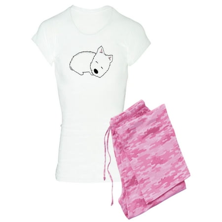 

CafePress - Sleeping Westie - Women s Light Pajamas